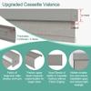 SEEUNANA Free-Stop Cordless Blackout Roller Shades for Windows,Linen Fabric Roller Blinds with Cassette Valance,Thermal Insulated UV Protection Window Blinds for Home Office. Light Grey.22 W x 72" H view 3