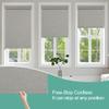 SEEUNANA Free-Stop Cordless Blackout Roller Shades for Windows,Linen Fabric Roller Blinds with Cassette Valance,Thermal Insulated UV Protection Window Blinds for Home Office. Light Grey.22 W x 72" H view 4