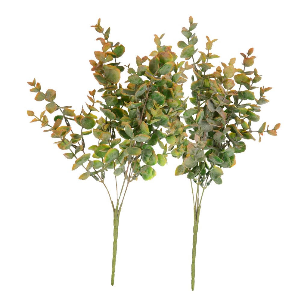 Cabilock 2pcs Artificial Greenery Ornaments Realistic Eucalyptus Money Leaf Floral Decor for Home Office Wedding and Gift Giving Fresh Natural Look for Long-Lasting Use