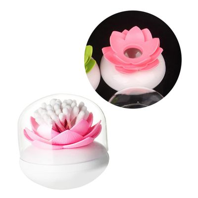 NAMOARLY Elegant Container Plastic Storage Box Lid Cotton Swabs Holder