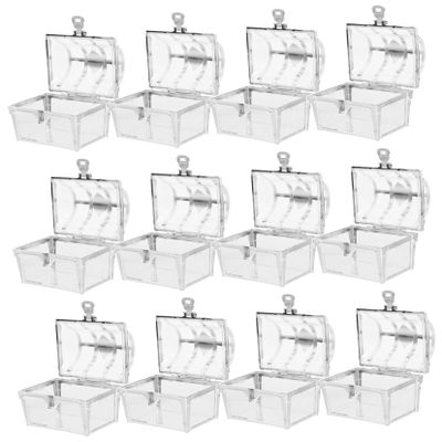 Cabilock Bridal Shower Candy Wedding Favors Plastic Party Candy Box Treasure Chest Craft Decorative