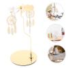 HOOTNEE Rotary Candle Holder with Dreamcatcher Design Stainless Steel Tea Light Stand for Home Decor Romantic Candleholder for Weddings Parties and Festivals view 3