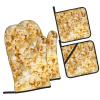 Xsovgoi Popcorn Oven Mitts and Pot Holders Sets of 4 Heat Resistant with Inner Cotton Layer view 2