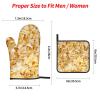 Xsovgoi Popcorn Oven Mitts and Pot Holders Sets of 4 Heat Resistant with Inner Cotton Layer view 4