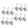 Ciieeo 12pcs Decorative Shower Curtain Hooks Shaped for Easy Installation Bathroom Resistant for Plain Gorgeous Curtains view 1