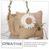 Alipis Burlap Wedding Ring Pillow Holder Romantic Ring Cushion for Wedding Ceremony Soft Design view 3