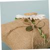 Alipis Burlap Wedding Ring Pillow Holder Romantic Ring Cushion for Wedding Ceremony Soft Design view 4
