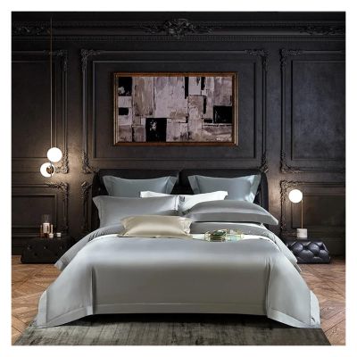 Bed, Cream Color 1400TC Egyptian Cotton Bedlinen Queen King Size Duvet Cover Pillowcase Flat Sheet