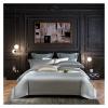 Bed, Cream Color 1400TC Egyptian Cotton Bedlinen Queen King Size Duvet Cover Pillowcase Flat Sheet view 1