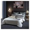 Bed, Cream Color 1400TC Egyptian Cotton Bedlinen Queen King Size Duvet Cover Pillowcase Flat Sheet view 2