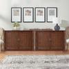 HMFULE 40" Sideboard Cabinet 2-Doors Solid Wood, Retro Buffet Cabinet with Storage Adjustable Shelf, Console Table Accent for Hallway, Living Room, Dining Room, Kitchen, Entry Way (Brown) view 3