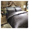 Bed, Luxury 1400TC Cotton Jacquard Queen King Bedding Set Bed Cover Bedsheet Duvet Cover High-end Sample Room Bed Set view 3