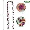 KHOYIME 9 Pack 72 FT Artificial Flower Garland, Fake Purple Roses Vines Silk Flowers Faux Plastic Outdoor Hanging Floral Ivy Garland Decoration for Wedding Arch Bedroom Home Wall Backdrop Room Decor view 3