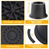 Longzhuo Bed Risers, 12 Pack 1.8" Round Load 1300 lbs Adjustable Furniture Risers, Stackable Furniture Lifts Risers Accessories for Sofa, Table, Bed, Couch, Chair, Desk, Cabinet etc, Black view 2