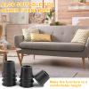 Longzhuo Bed Risers, 12 Pack 1.8" Round Load 1300 lbs Adjustable Furniture Risers, Stackable Furniture Lifts Risers Accessories for Sofa, Table, Bed, Couch, Chair, Desk, Cabinet etc, Black view 4