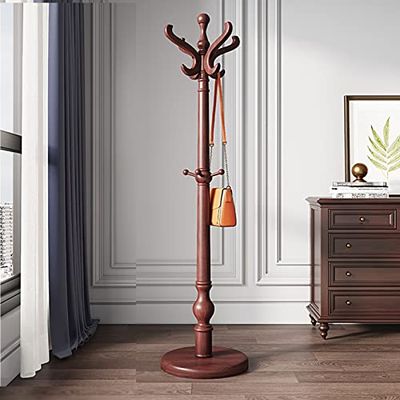 Coat Rack FreestandingBedroom Coat Rack Bedroom Floor Rack For Hanging Meet The Main Rod Is Straight And Slender Not Easy To Shake Stable And Firm, Brown