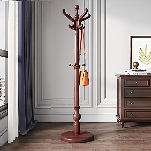 Coat Rack FreestandingBedroom Coat Rack Bedroom Floor Rack For Hanging Meet The Main Rod Is Straight And Slender Not Easy To Shake Stable And Firm, Brown
