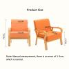 Accent Chair High Backrest Solid Wood Legs Armchair Upholstery Living Room Leisure Reading Chair (Color : A) view 3