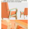 Accent Chair High Backrest Solid Wood Legs Armchair Upholstery Living Room Leisure Reading Chair (Color : A) view 4