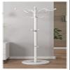 hanger Elegant Coat Racks Free Standing Coat Rack entryway Standing Metal Coat Stand Heavy Duty Marble Base Coat Rack hook (Color : White, Size : 36.5 * 172cm) view 1