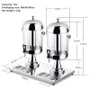 KAREHSBI Cold Beverage Dispenser, Stainless Steel Juice Machine Commercial Hot Cold Beverage Machine for Restaurant, Bar, Cocktails, Water, Chil Refreshments,Gold-Three Head view 2