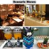 KAREHSBI Cold Beverage Dispenser, Stainless Steel Juice Machine Commercial Hot Cold Beverage Machine for Restaurant, Bar, Cocktails, Water, Chil Refreshments,Gold-Three Head view 3