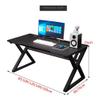 BELWEIS Simple Game Table I Shaped Gamer Workstation,PC Computer Desk Game Table Z Shaped Gamer Workstation with Wire Mesh Home Office Desk Table Gamer Workstation,White-L 140CM view 2