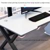 BELWEIS Simple Game Table I Shaped Gamer Workstation,PC Computer Desk Game Table Z Shaped Gamer Workstation with Wire Mesh Home Office Desk Table Gamer Workstation,White-L 140CM view 4