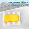 Coipdfty Self Draining Soap Dish Holder,Silicone Soap Dish,for Bathroom,Kitchen, SpongesCan Extend Soap LifeKeep Soap Bars Dry and Easy Cleaning (White,1-Pack) view 4