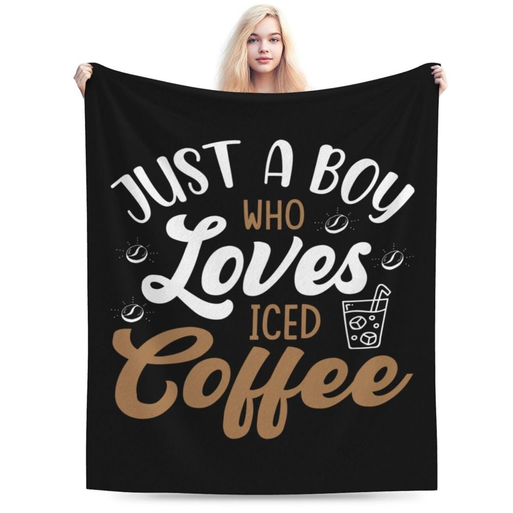 A Boy Who Likes to Drink Cold Coke Throw Blanket for Couch Bed Sofa Soft Comfortable Blanket 40"x30" Flannel Blankets & Throws