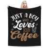 A Boy Who Likes to Drink Cold Coke Throw Blanket for Couch Bed Sofa Soft Comfortable Blanket 40"x30" Flannel Blankets & Throws view 1