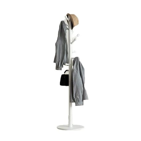 hanger 180cm Solid Wood Coat Rack Free Standing 10 Hooks Hall Tree Coat Racks With Round Base Coat Rack Stand hook (Color : A)