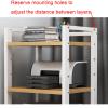 5-Tier AV Media Stand Corner Wooden Corner Component Cabinet Stereo Audio Rack, Adjustable Open Wooden Audio Video Media Cabinet for Home/Office/Audio Video/DJ/Theater, 50x40x100cm view 4