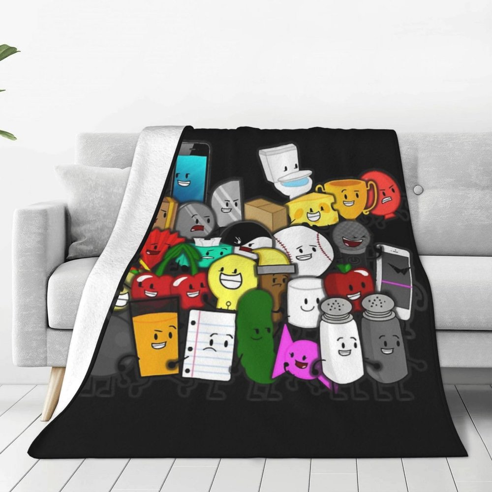 Obpoewk Bfdi-Battle for Dream-Island Throw Blanket Couch Bed Sofa Soft Lightweight Warm Cozy Flannel Fleece Bed Blanket for Kids Adults Gift Multiple 60""X50"", Black