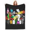 Obpoewk Bfdi-Battle for Dream-Island Throw Blanket Couch Bed Sofa Soft Lightweight Warm Cozy Flannel Fleece Bed Blanket for Kids Adults Gift Multiple 60""X50"", Black view 2