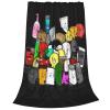 Obpoewk Bfdi-Battle for Dream-Island Throw Blanket Couch Bed Sofa Soft Lightweight Warm Cozy Flannel Fleece Bed Blanket for Kids Adults Gift Multiple 60""X50"", Black view 3
