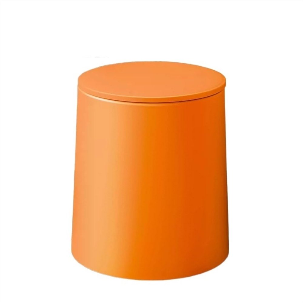 RENEESME Kitchen Trash Can Trash Can Household Living Room Modern Simple Kitchen Bathroom Paper Basket with Lid Bathroom Trash Can (Color : A, Size : Small)