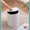 RENEESME Kitchen Trash Can Trash Can Household Living Room Modern Simple Kitchen Bathroom Paper Basket with Lid Bathroom Trash Can (Color : A, Size : Small) view 3