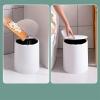 RENEESME Kitchen Trash Can Trash Can Household Living Room Modern Simple Kitchen Bathroom Paper Basket with Lid Bathroom Trash Can (Color : A, Size : Small) view 4