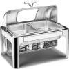 ELUKHT Buffet Server & Heater - Kitchenware New Stainless Steel Double Hot Pot, Catering Buffet Food Warm Tray, Dining Food Pot for Event Catering Banquets. (Double) view 1