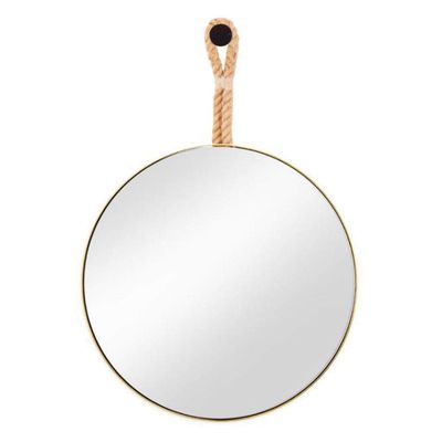 Bathroom Wall Nordic Stainless Steel Round Bathroom Mirror Wall-Mounted Makeup Mirror for Bedroom Living Room Hallway (Size : 60 * 60cm) (60 * 60cm)