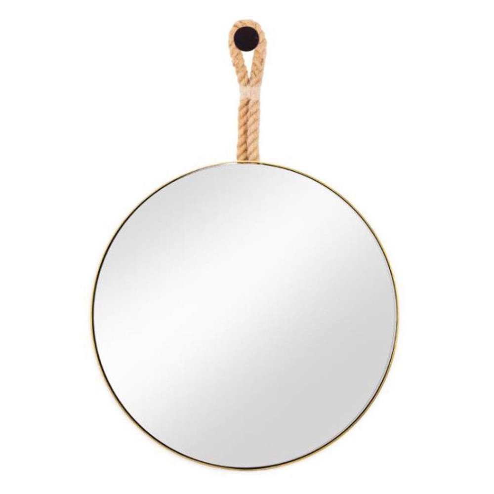 Bathroom Wall Nordic Stainless Steel Round Bathroom Mirror Wall-Mounted Makeup Mirror for Bedroom Living Room Hallway (Size : 60 * 60cm) (60 * 60cm)
