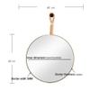 Bathroom Wall Nordic Stainless Steel Round Bathroom Mirror Wall-Mounted Makeup Mirror for Bedroom Living Room Hallway (Size : 60 * 60cm) (60 * 60cm) view 2