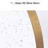 Bathroom Wall Nordic Stainless Steel Round Bathroom Mirror Wall-Mounted Makeup Mirror for Bedroom Living Room Hallway (Size : 60 * 60cm) (60 * 60cm) view 3