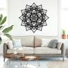 Metal Mandala Wall Art, Zen Metal Mandala Large Wall Decor, Mandala Metal Wall Art, Yoga Wall Art, Mandala Wall Art, Metal Mandala, Living Room Bedroom Wall Hanging, Housewarming Gift (24 x 24 inch / 60 x 60 cm, White) view 3