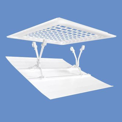 LLZJDDPLY Adjustable AC air Deflector Suitable for Central air conditioner's Square outlets. Enhance Cooling and Heating Circulation - White (Color : A, Size : 45x45cm)