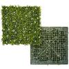 E&K 27 PCS 18"x18" Artificial Plant Panels with Single Side White Flowers Panels Hard Back Faux Leaf Greenery Grass Wall Decoration for Indoor Outdoor view 1