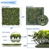E&K 27 PCS 18"x18" Artificial Plant Panels with Single Side White Flowers Panels Hard Back Faux Leaf Greenery Grass Wall Decoration for Indoor Outdoor view 3