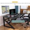 BELWEIS Gaming Desk PC Computer Desk,Heavy Duty Gaming Computer Table with Carbon Fiber Surface for Large Mouse Pad,Home Computer Carbon Fiber Surface Gaming Desk PC Table,CL 100CM view 3