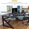 BELWEIS Gaming Desk PC Computer Desk,Heavy Duty Gaming Computer Table with Carbon Fiber Surface for Large Mouse Pad,Home Computer Carbon Fiber Surface Gaming Desk PC Table,CL 100CM view 4